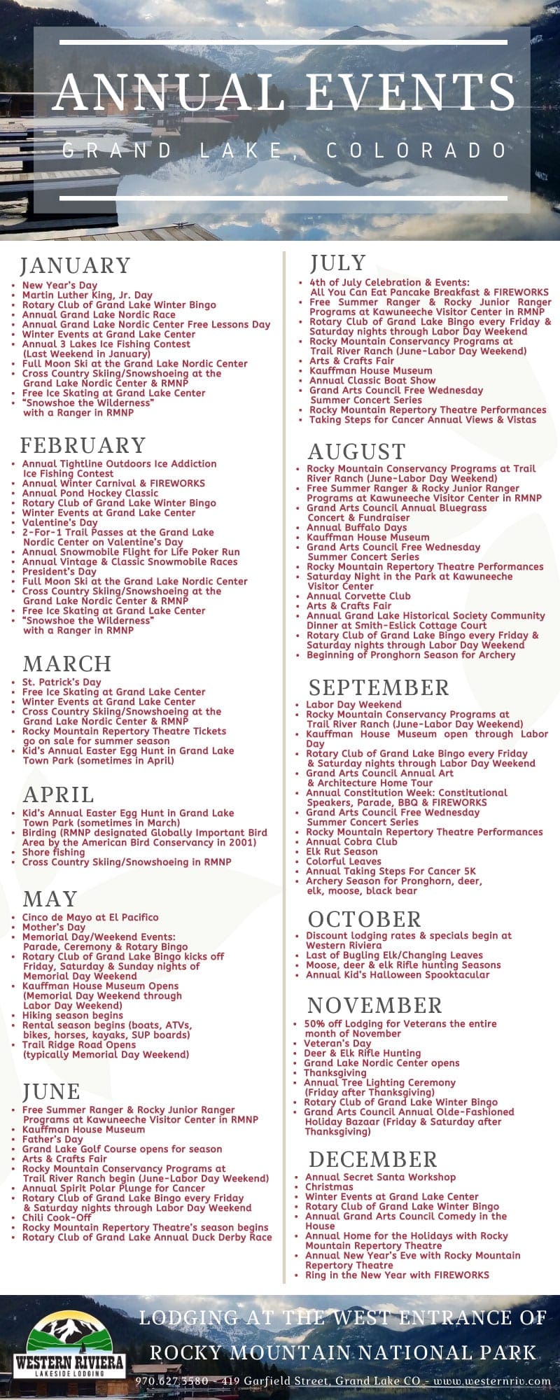 Annual Events Flyer