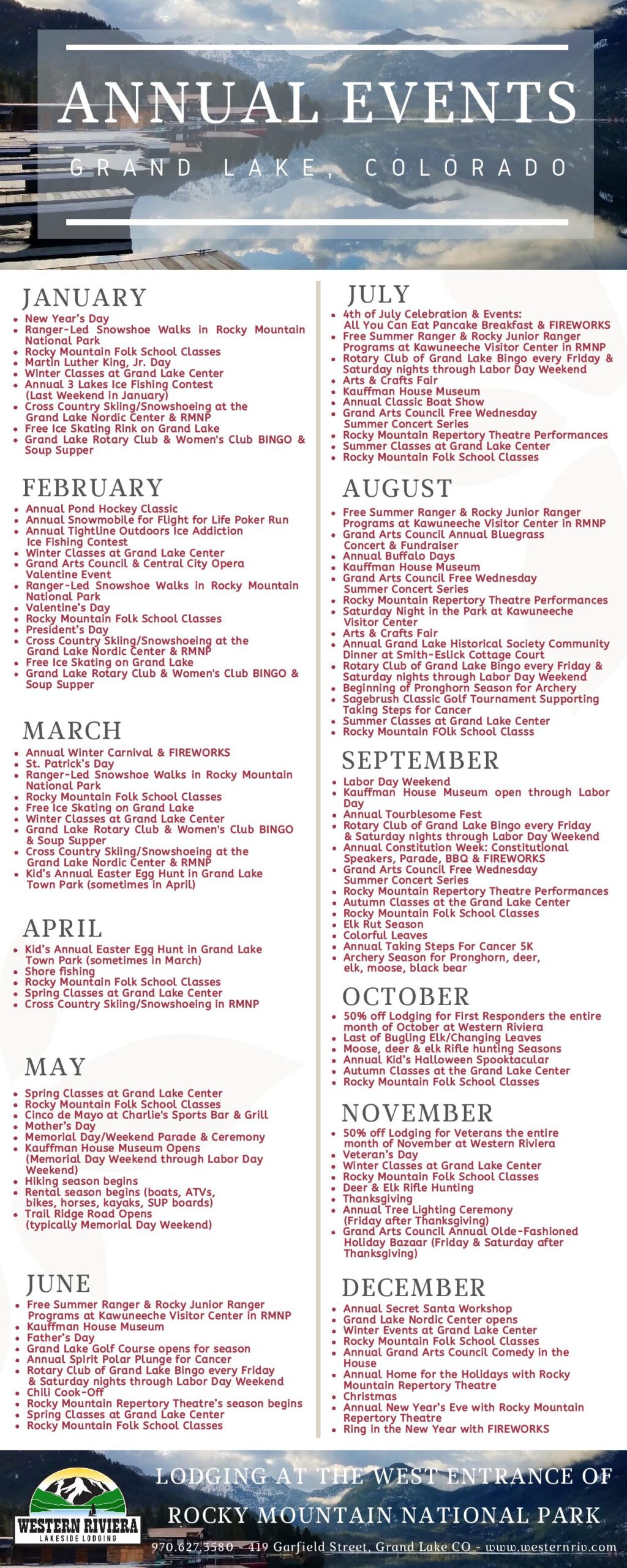 Annual Events Flyer